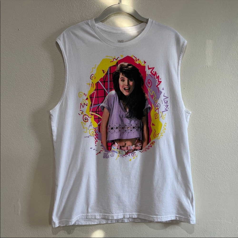 Mens tank Saved By the Bell Kelly Kapowski Tank Size L.